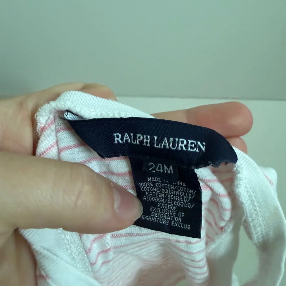 Ralph Lauren Striped Sleeveless Baby Girl Dress Size 24 Months